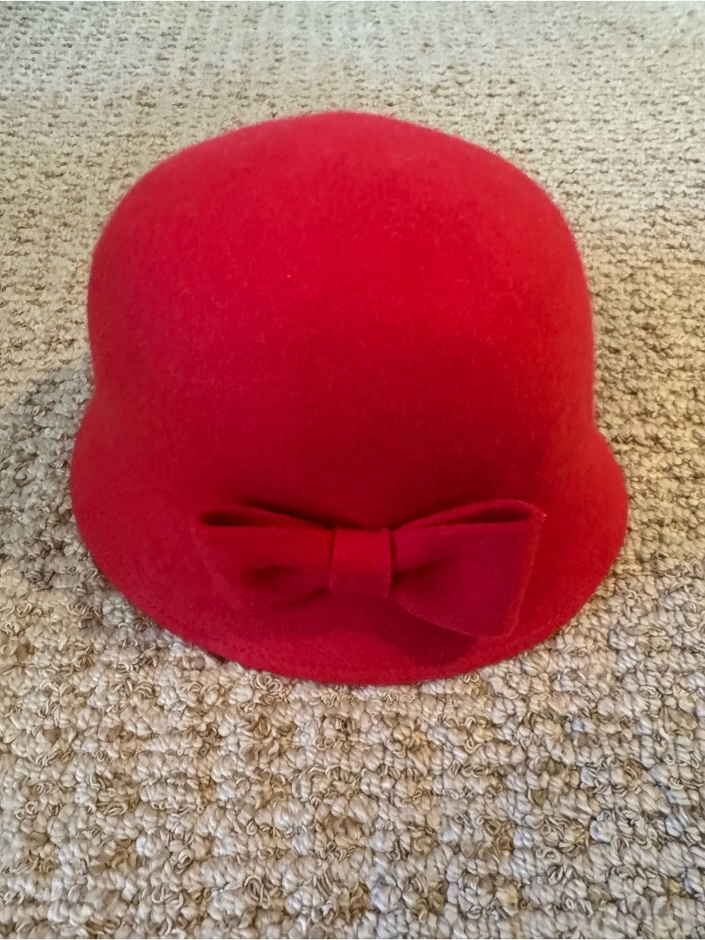 Janie and Jack 4-5 Belle Cloche Red Bow Hat